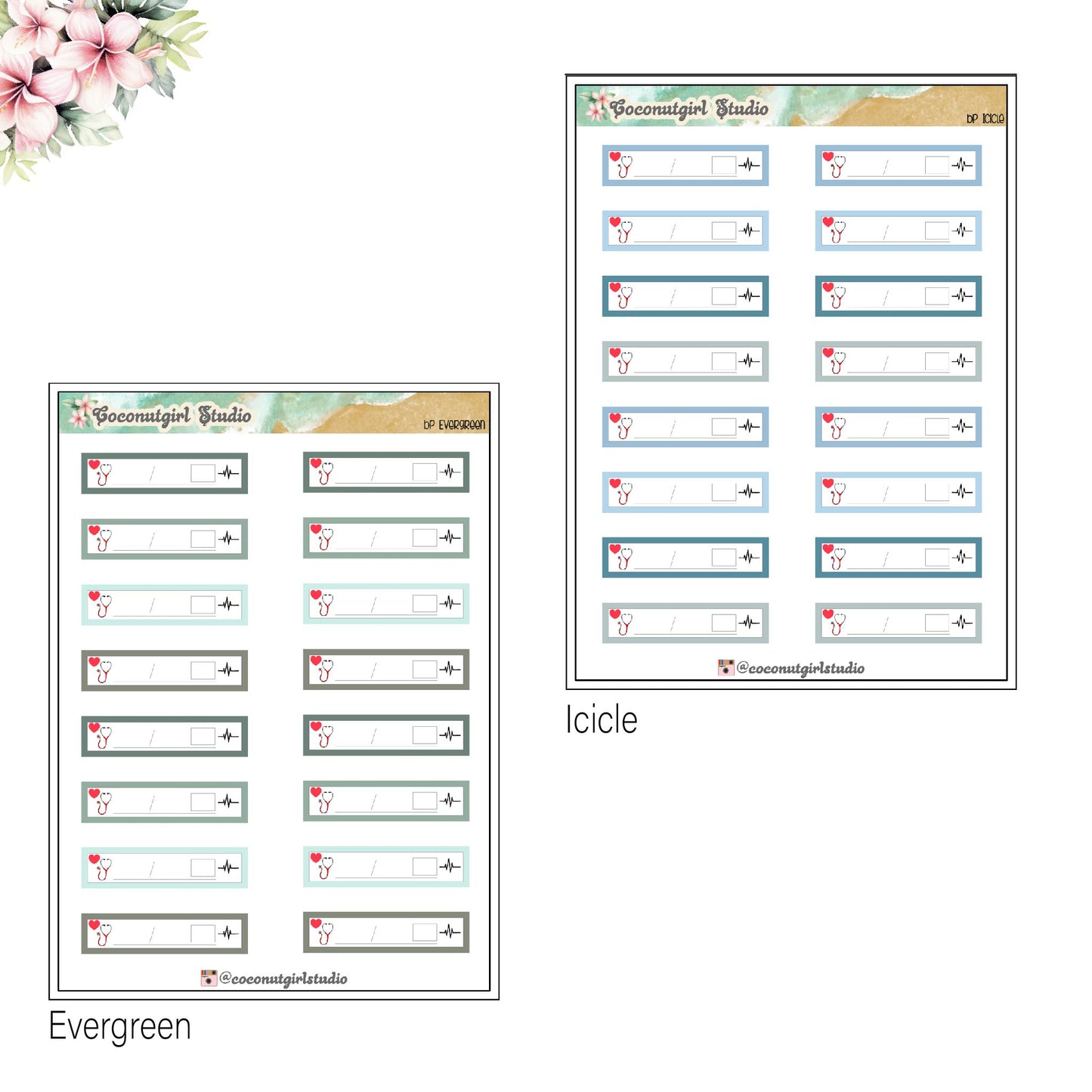 Blood Pressure Medical Planner Stickers