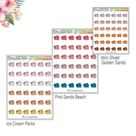 Credit Card planner stickers  bill due Financial