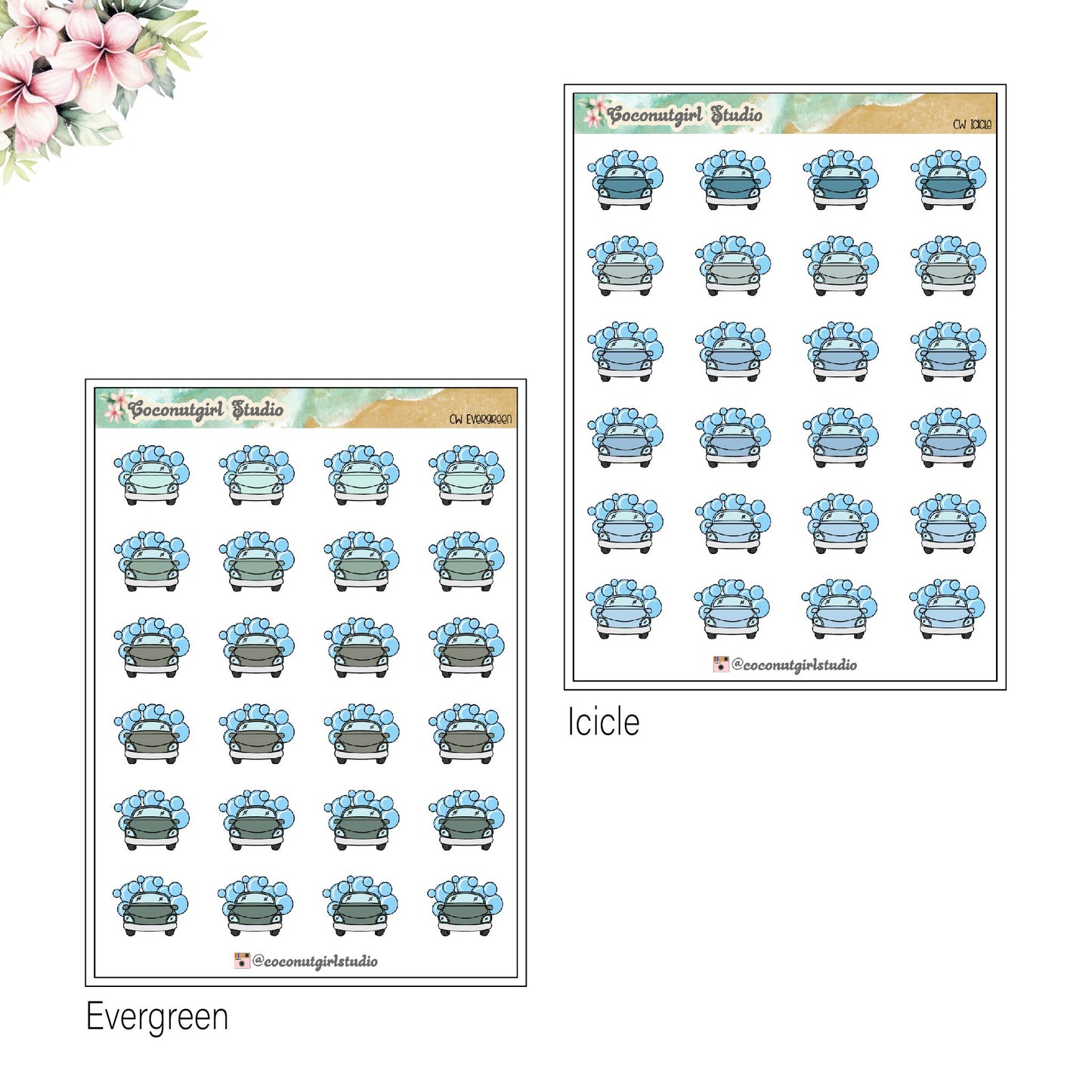 Car wash planner stickers Home & Chores