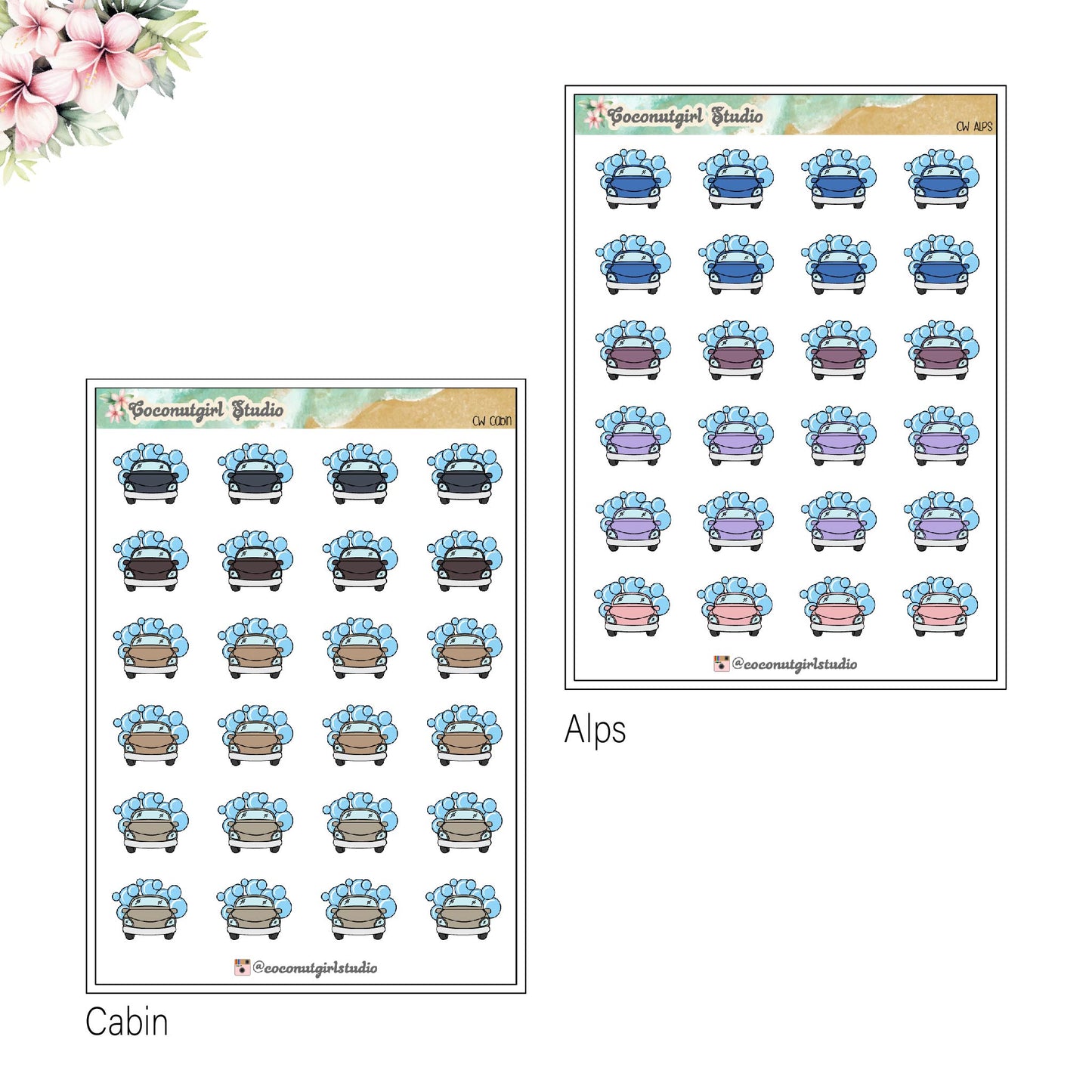 Car wash planner stickers Home & Chores