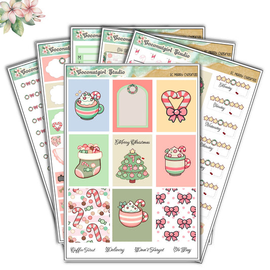 Christmas Weekly Kit planner stickers