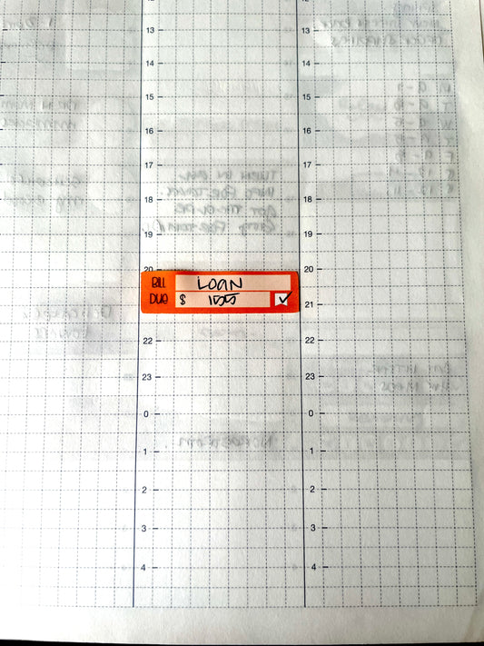 Simple Bill Due planner stickers Financial