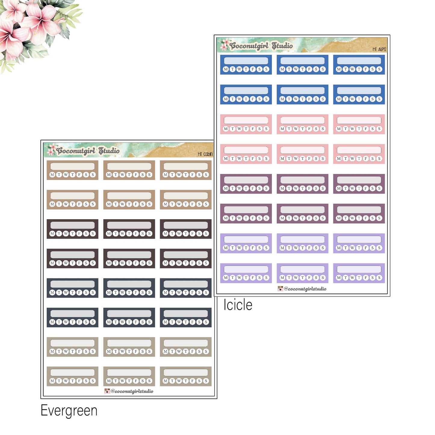 Habit Tracker planner stickers Self-Care / Fitness