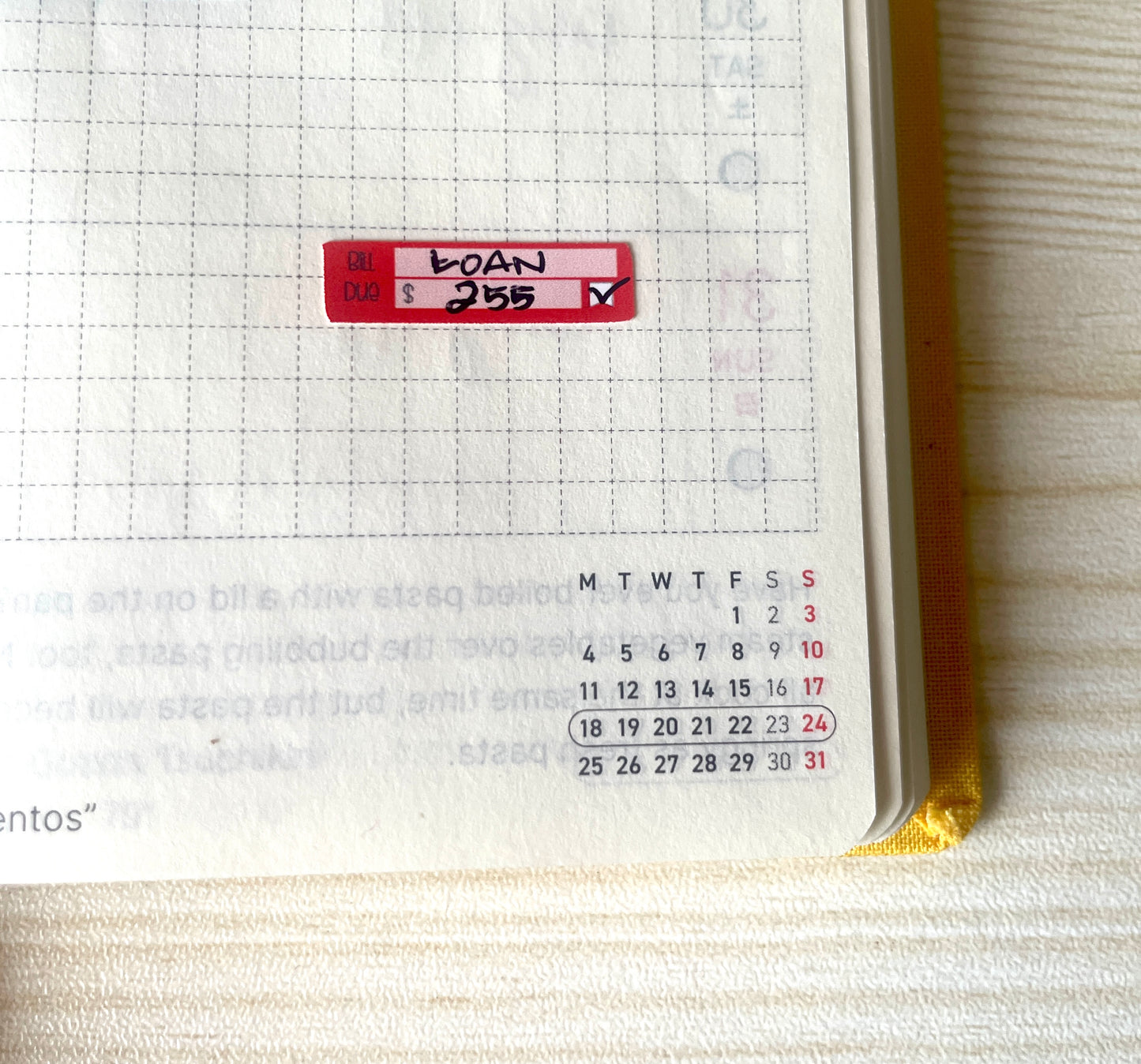 Simple Bill Due planner stickers Financial