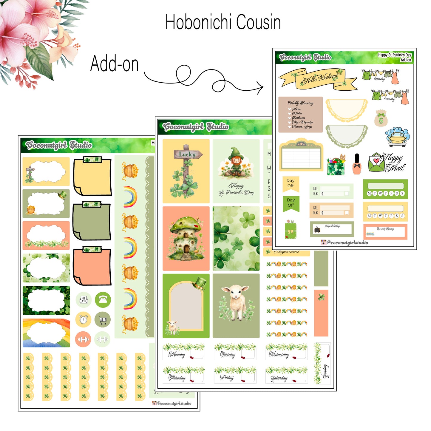 Happy St. Patricks Day Weekly Kit Hobonichi Cousin