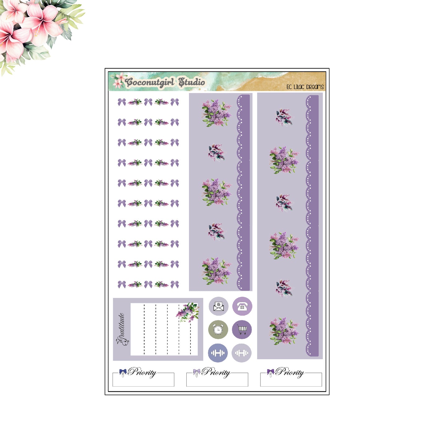 Lilac Dreams Weekly Kit floral purple