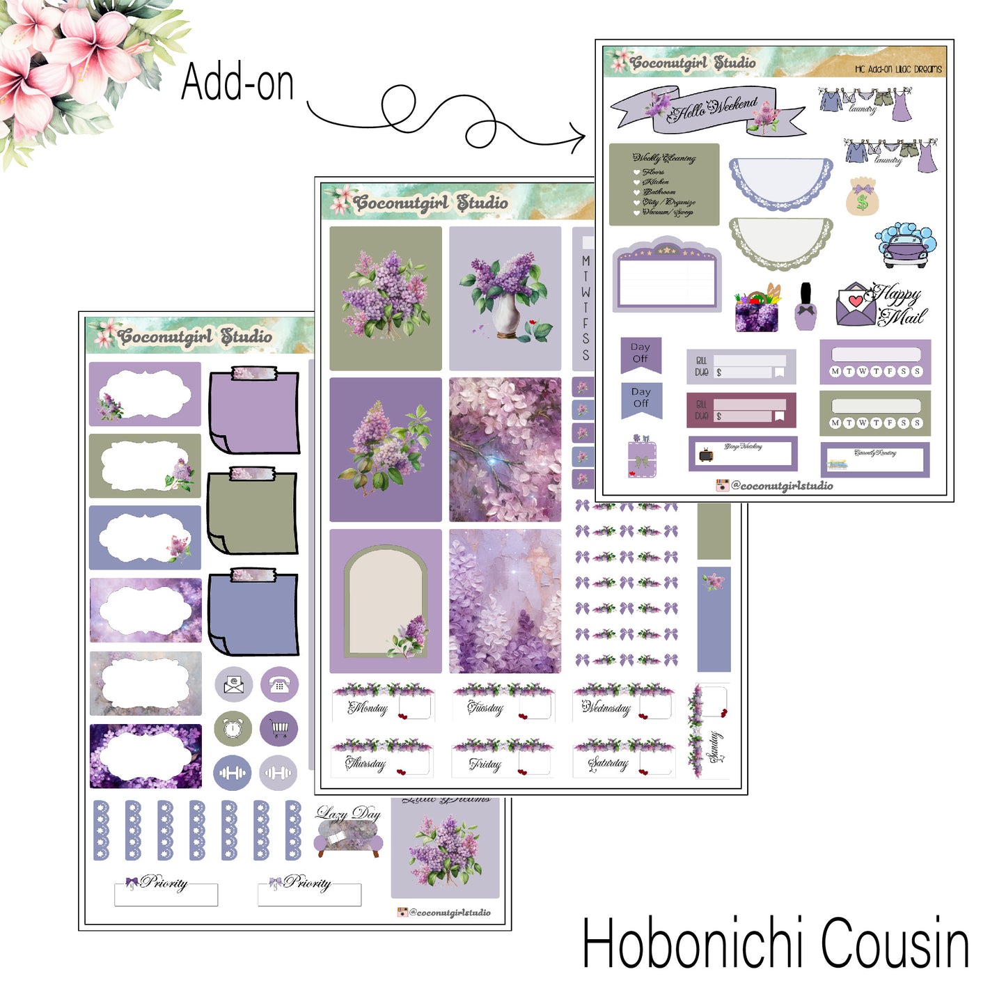 Lilac Dreams Weekly Kit floral purple