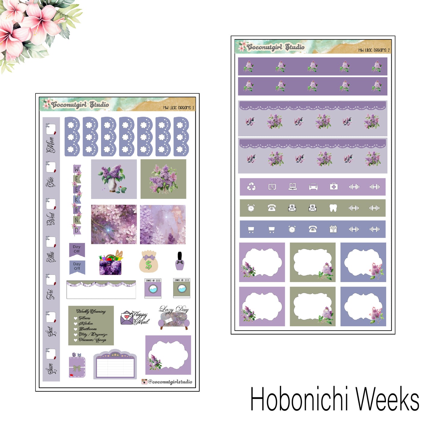 Lilac Dreams Weekly Kit floral purple