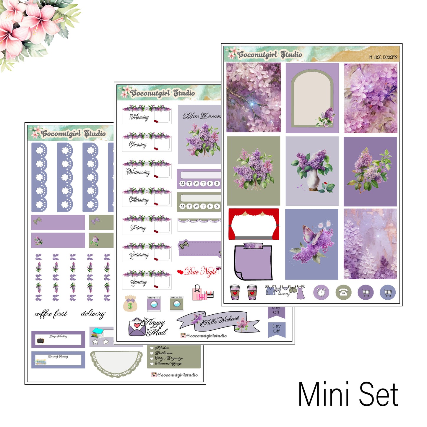 Lilac Dreams Weekly Kit floral purple