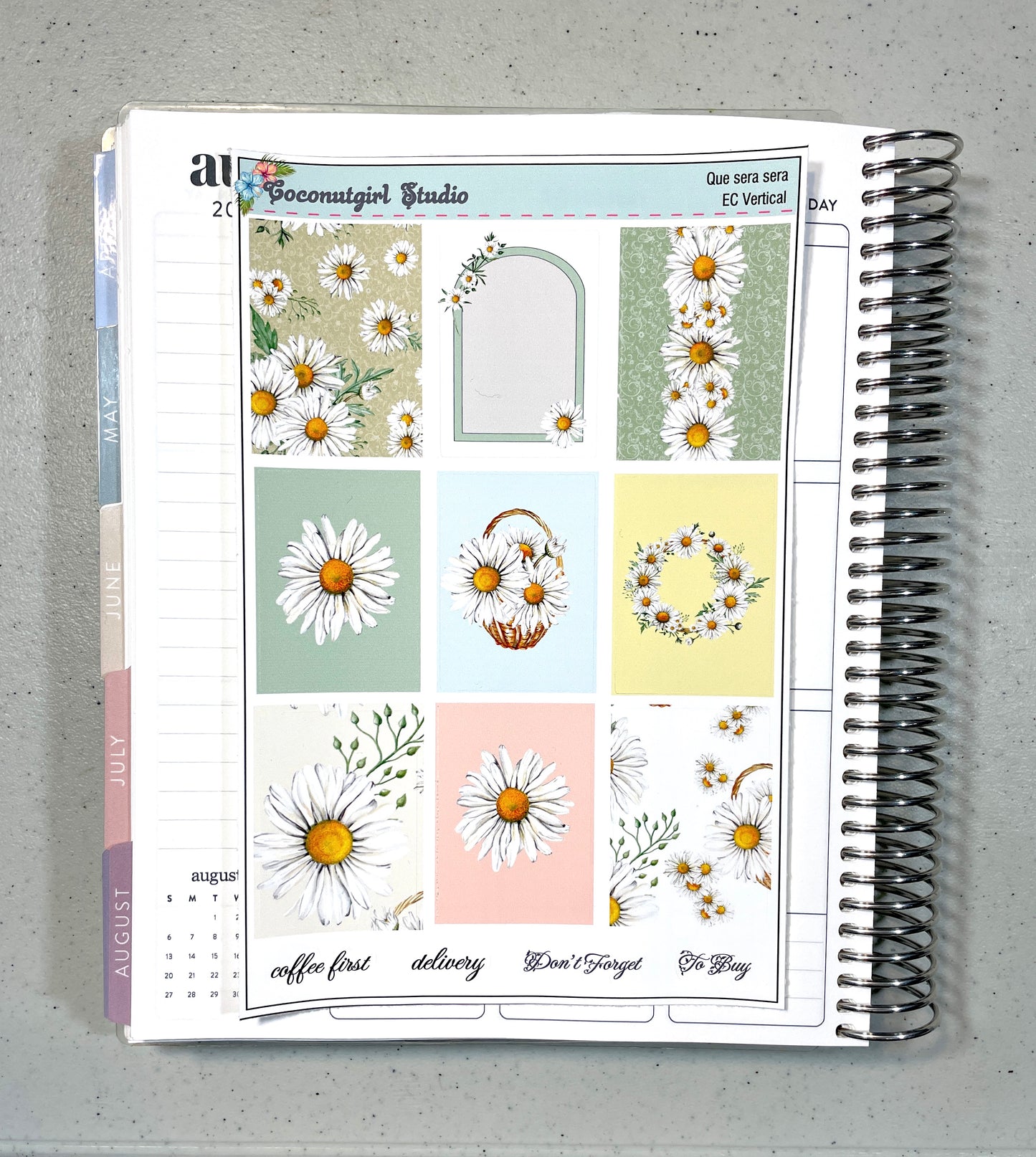 Que Sera Sera Weekly Kit daisy floral spring summer