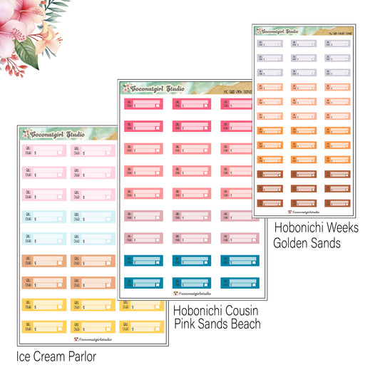 Simple Bill Due planner stickers Financial