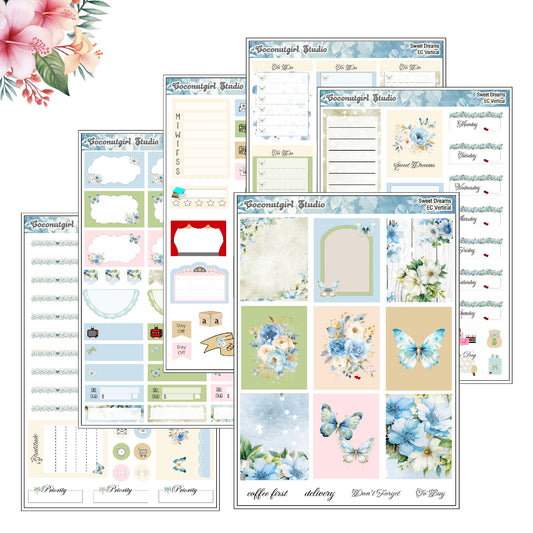 Sweet Dreams Weekly Kit pastel flowers