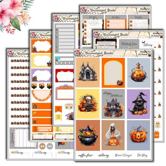 Wickedly Fun Weekly Kit Halloween Skeletons Pumpkins