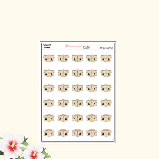 Amazon Boxes Planner Stickers