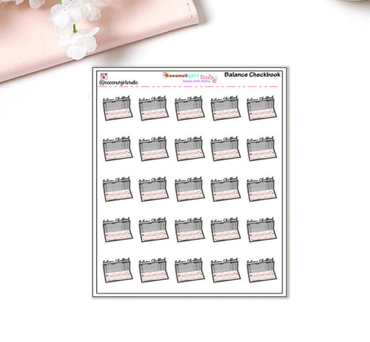 Balance Checkbook planner stickers | budget | financial