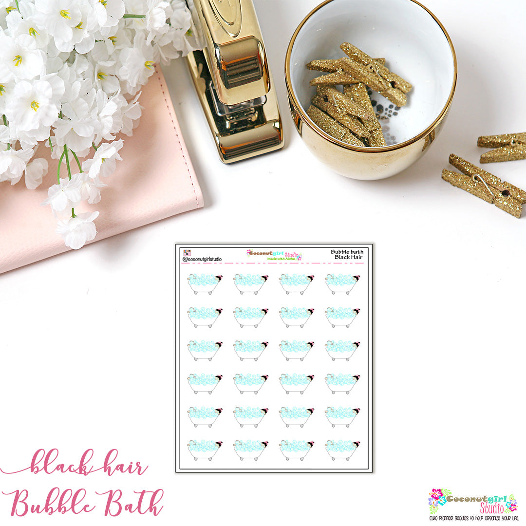 Bubble Bath Stickers planner stickers Self-Care / Fitness