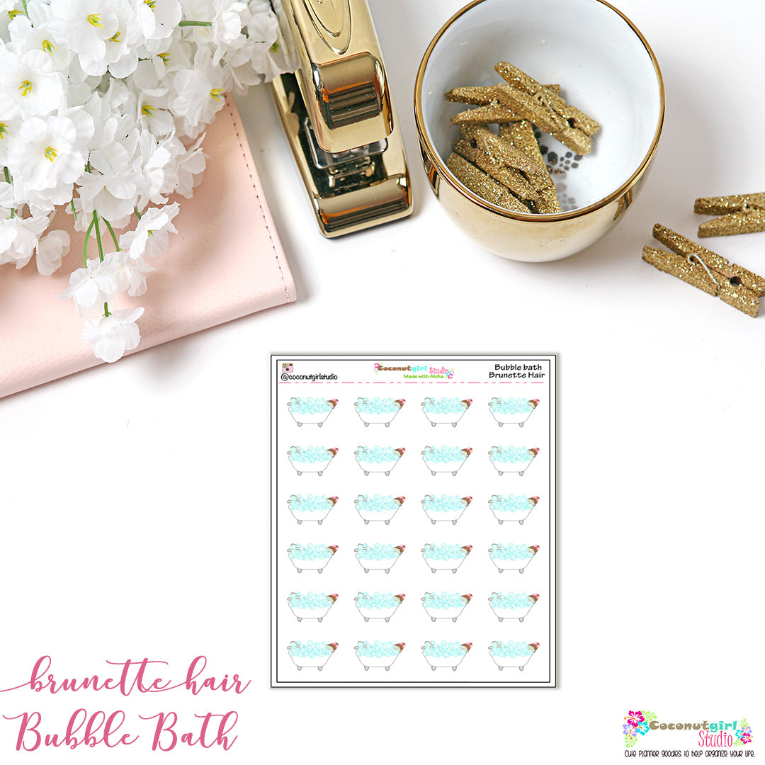 Bubble Bath Stickers planner stickers Self-Care / Fitness