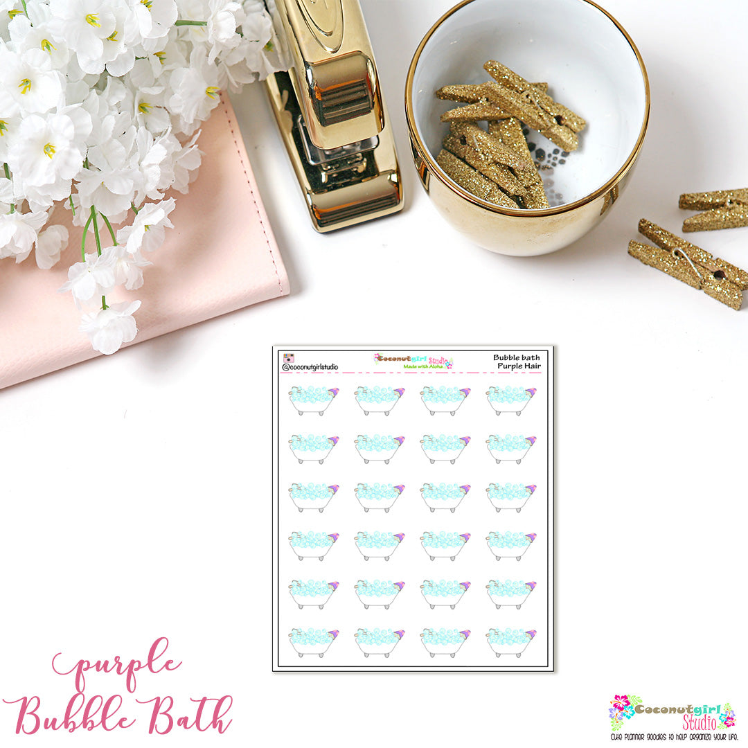 Bubble Bath Stickers planner stickers Self-Care / Fitness