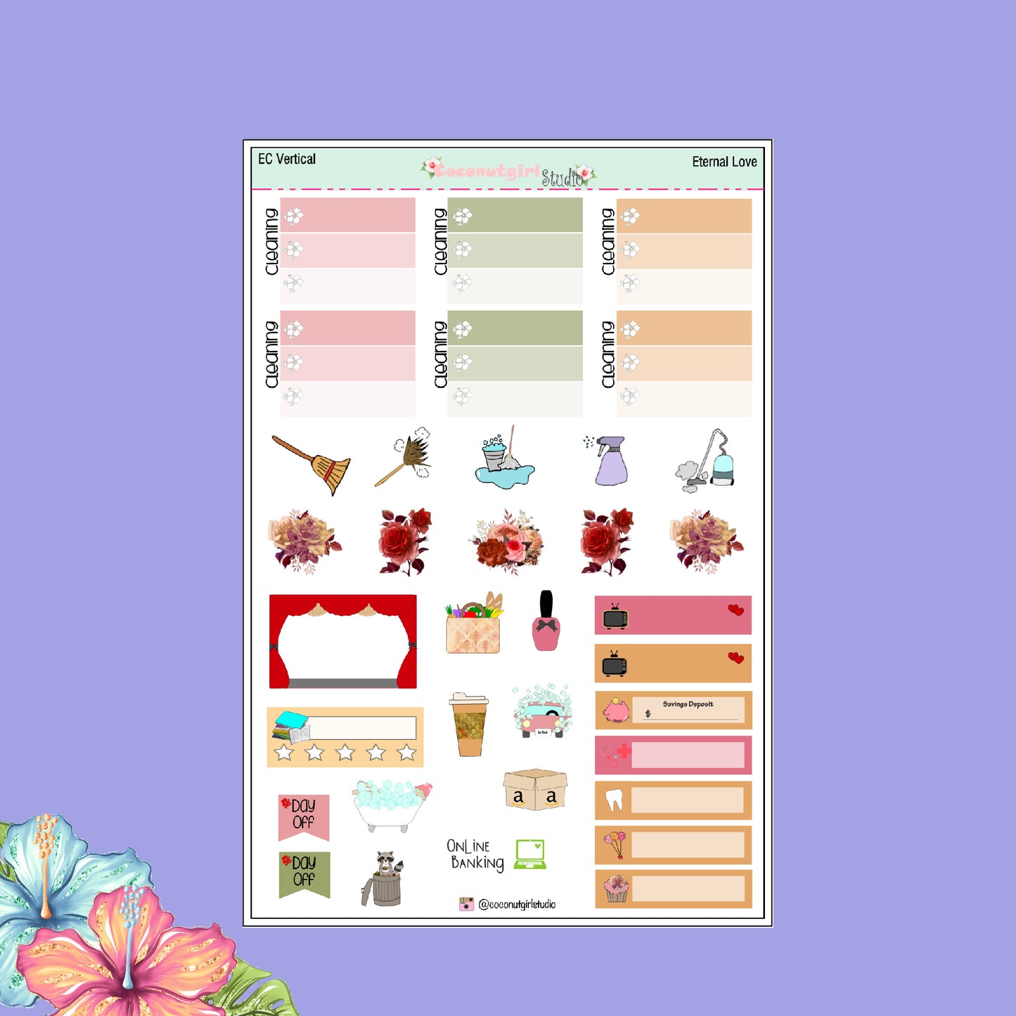 Eternal Love  autumn inspired planner stickers