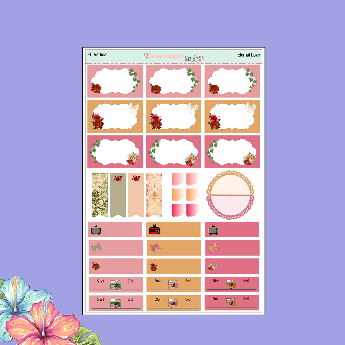 Eternal Love  autumn inspired planner stickers