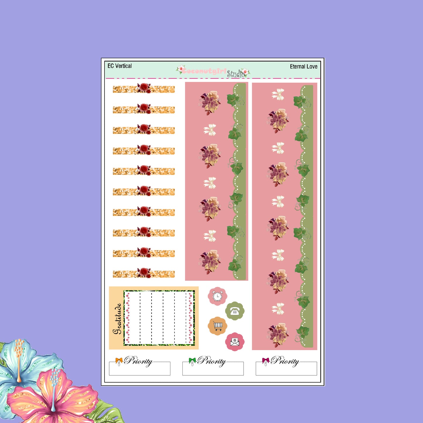 Eternal Love  autumn inspired planner stickers