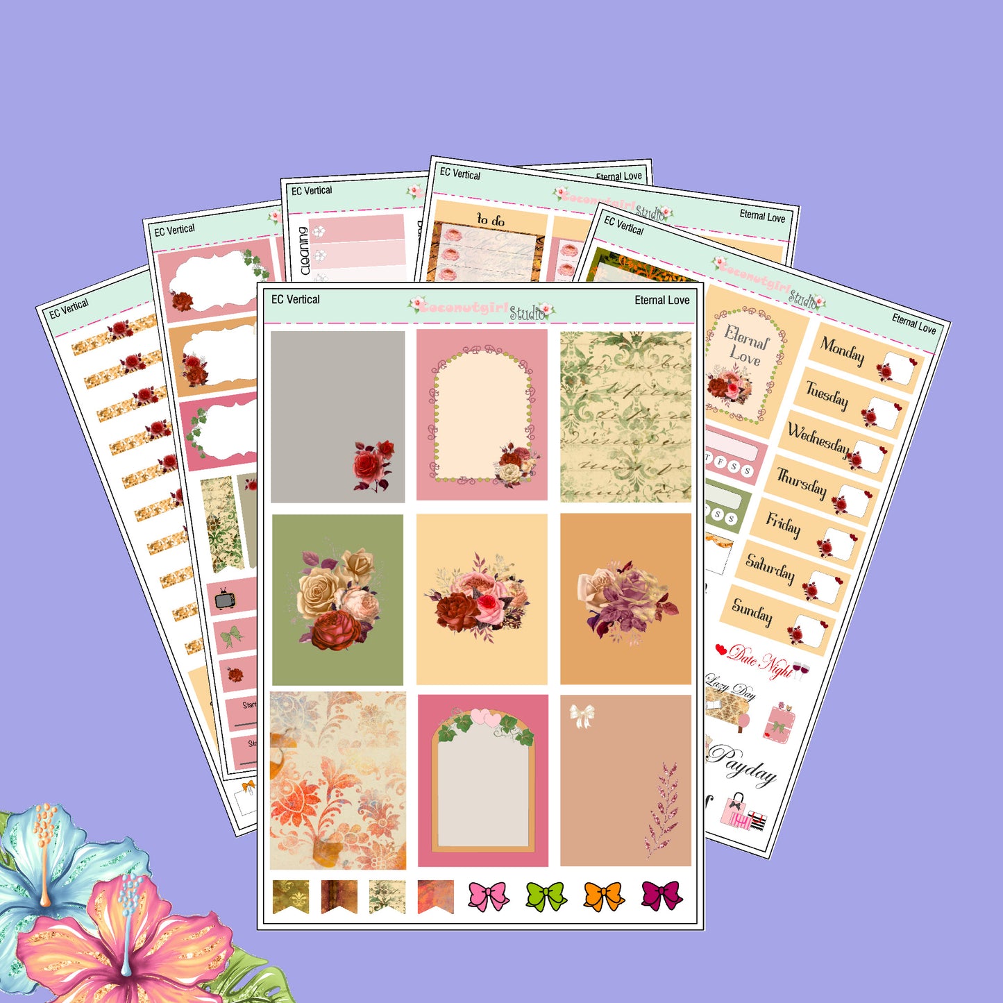 Eternal Love  autumn inspired planner stickers