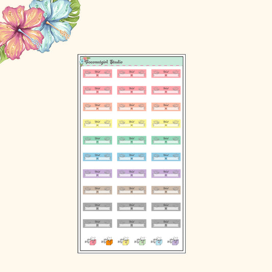 Hobonichi Weeks Work Schedule Planner Stickers