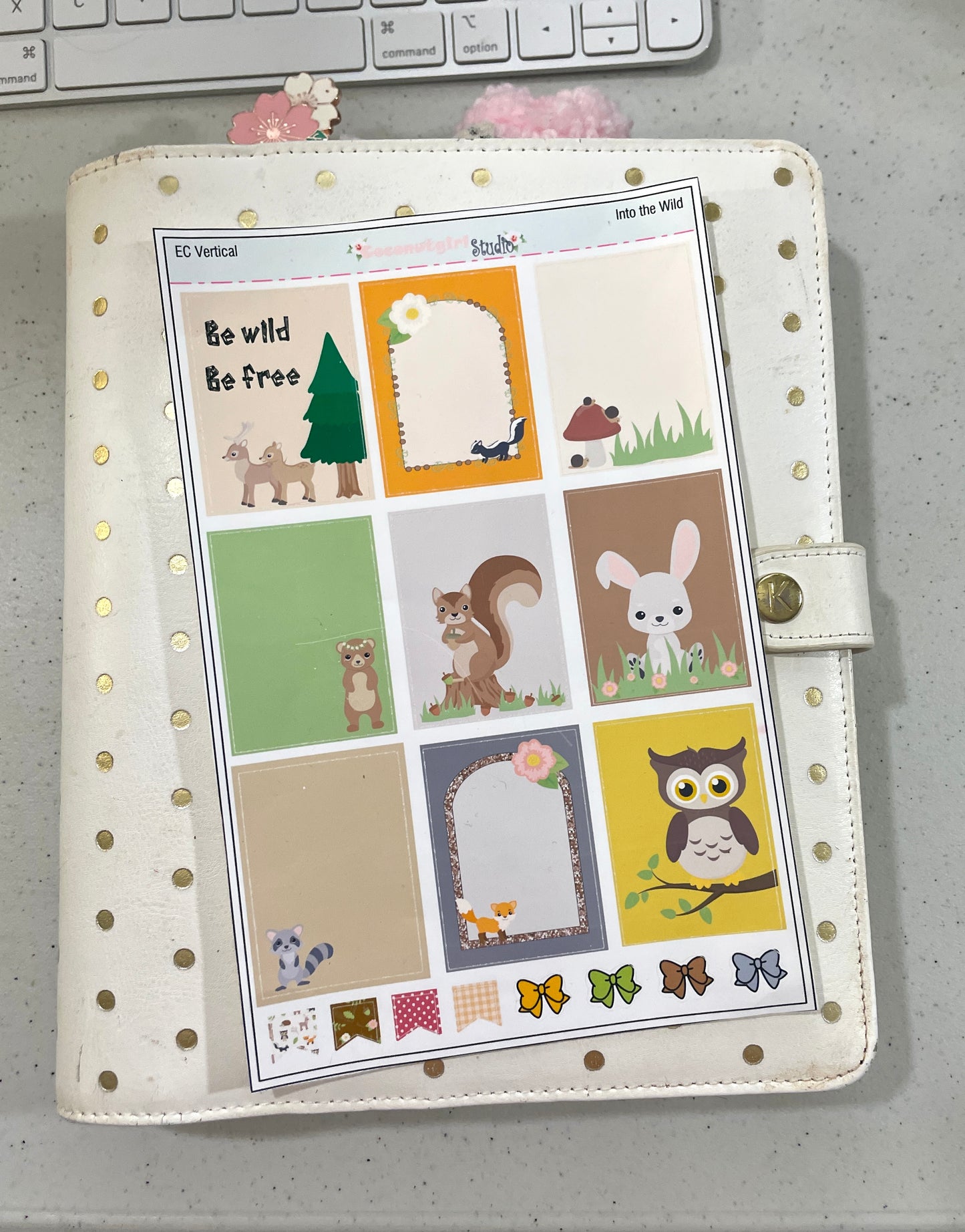 Into the Wild Hobonichi weeks Hobonichi cousin EC Vertical  Happy Planner forest animals