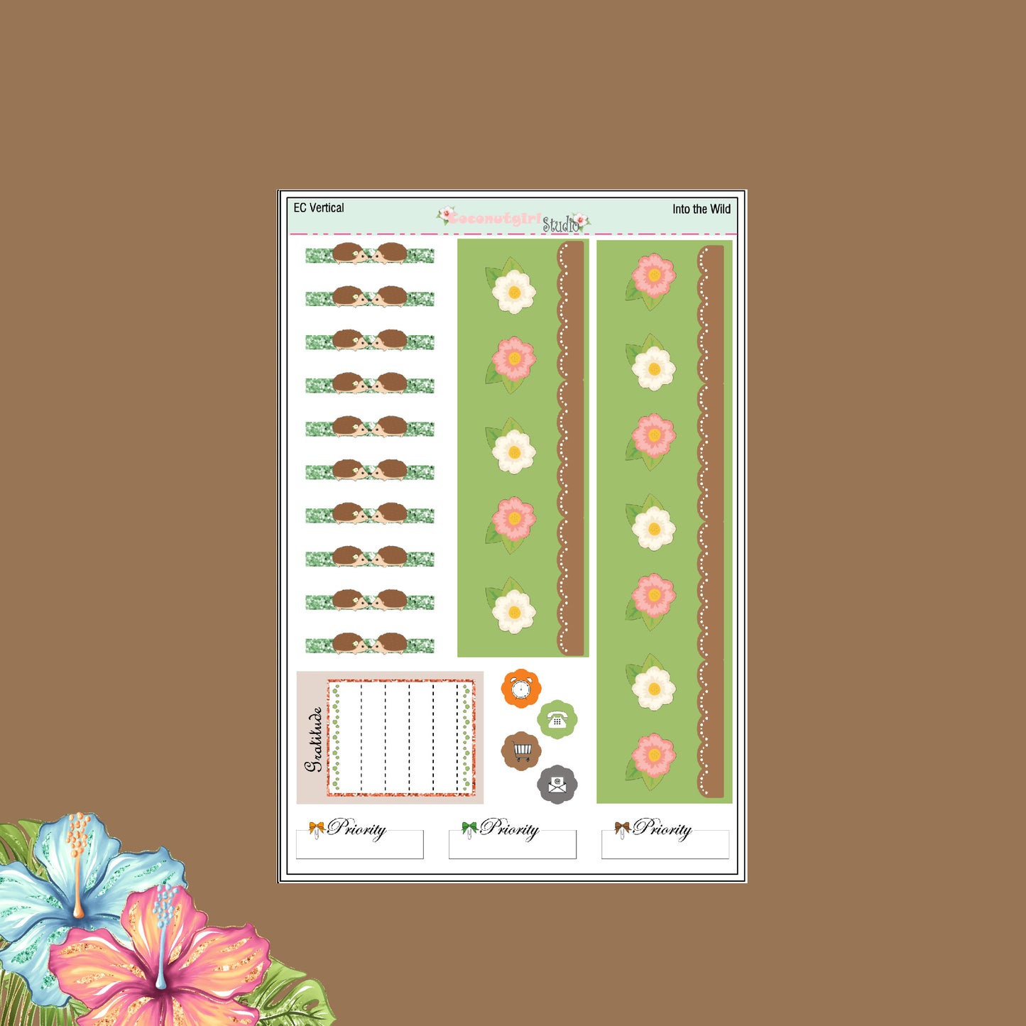 Into the Wild Hobonichi weeks Hobonichi cousin EC Vertical  Happy Planner forest animals