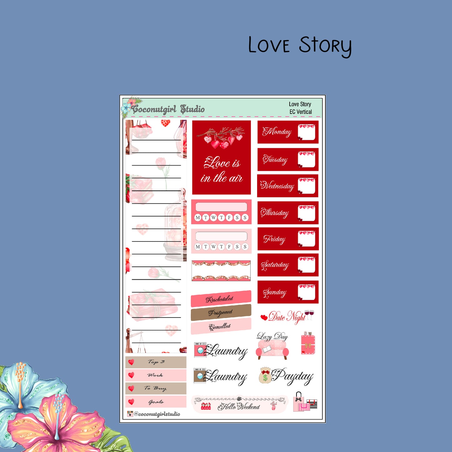 Love Story Weekly Kit valentine's day