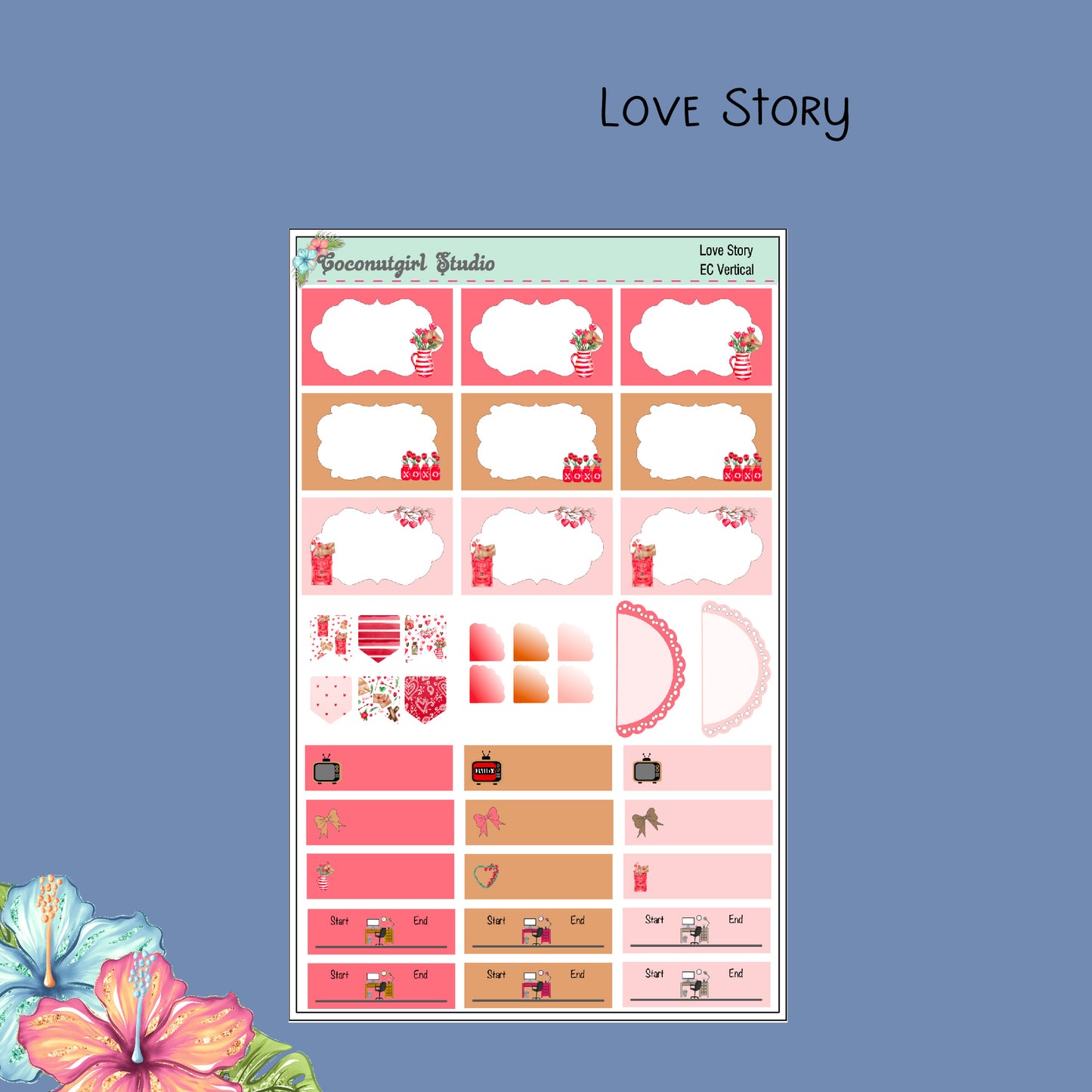 Love Story Weekly Kit valentine's day