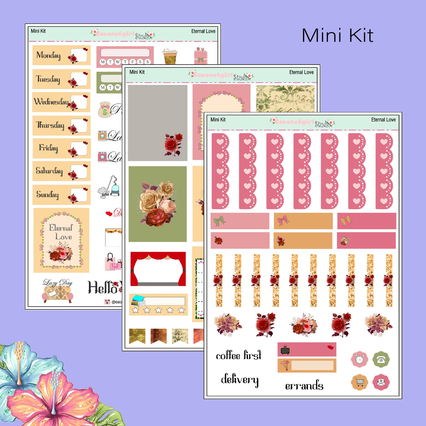 Eternal Love  autumn inspired planner stickers