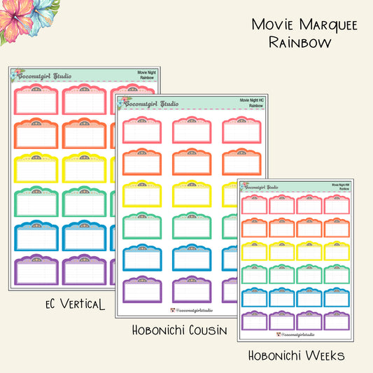 Movie Marquee Planner Stickers