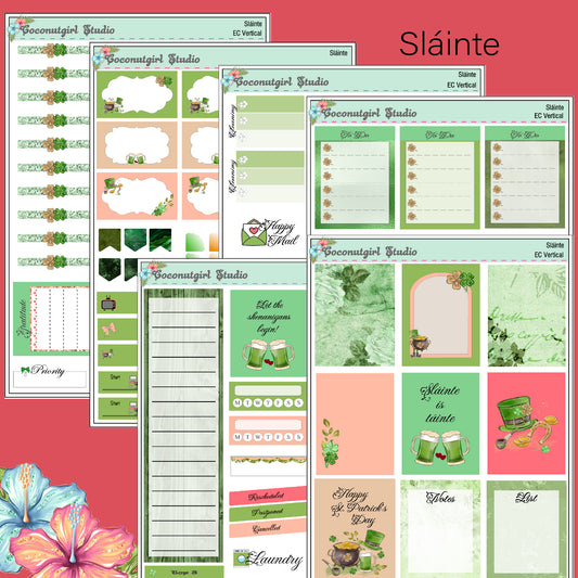 Sláinte Weekly Kit St. Patrick's Day planner stickers